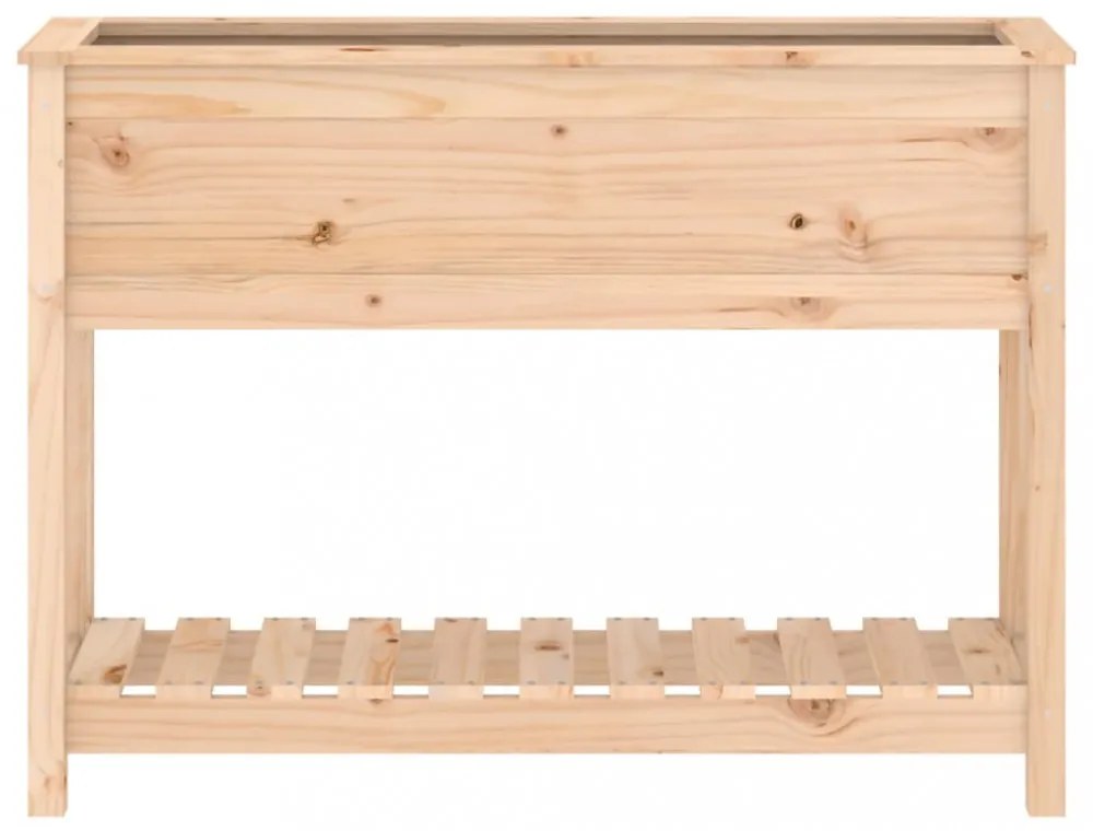 tömör fenyőfa növénytartó polccal 111,5x34,5x81 cm
