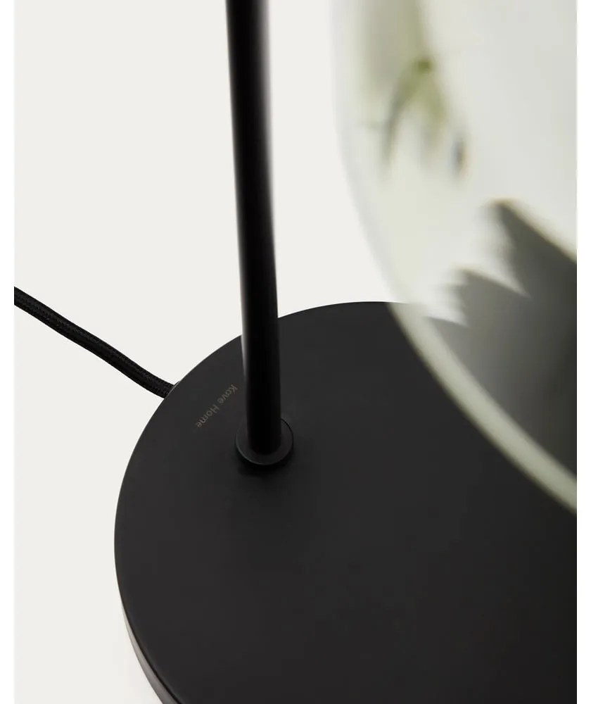 Zöld-sötét natúr színű asztali lámpa üveg búrával (magasság 55 cm) Silex – Kave Home