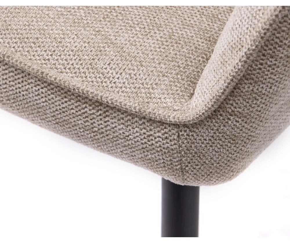 Bézs kárpitozott karfás étkezőfotel Nolan – Unique Furniture