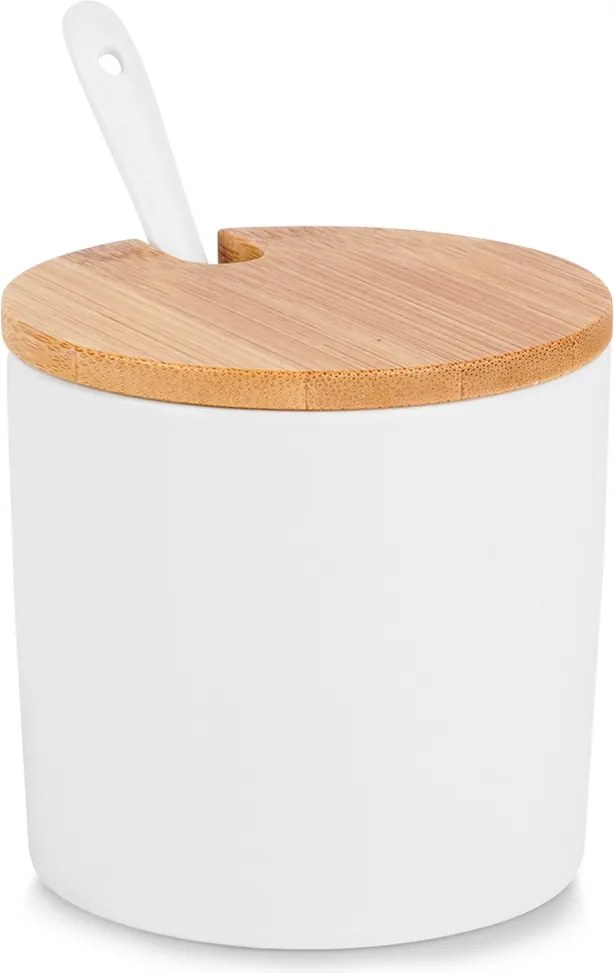 Kerámia Cukortartó Fehér, Fedéllel, Cukortartó