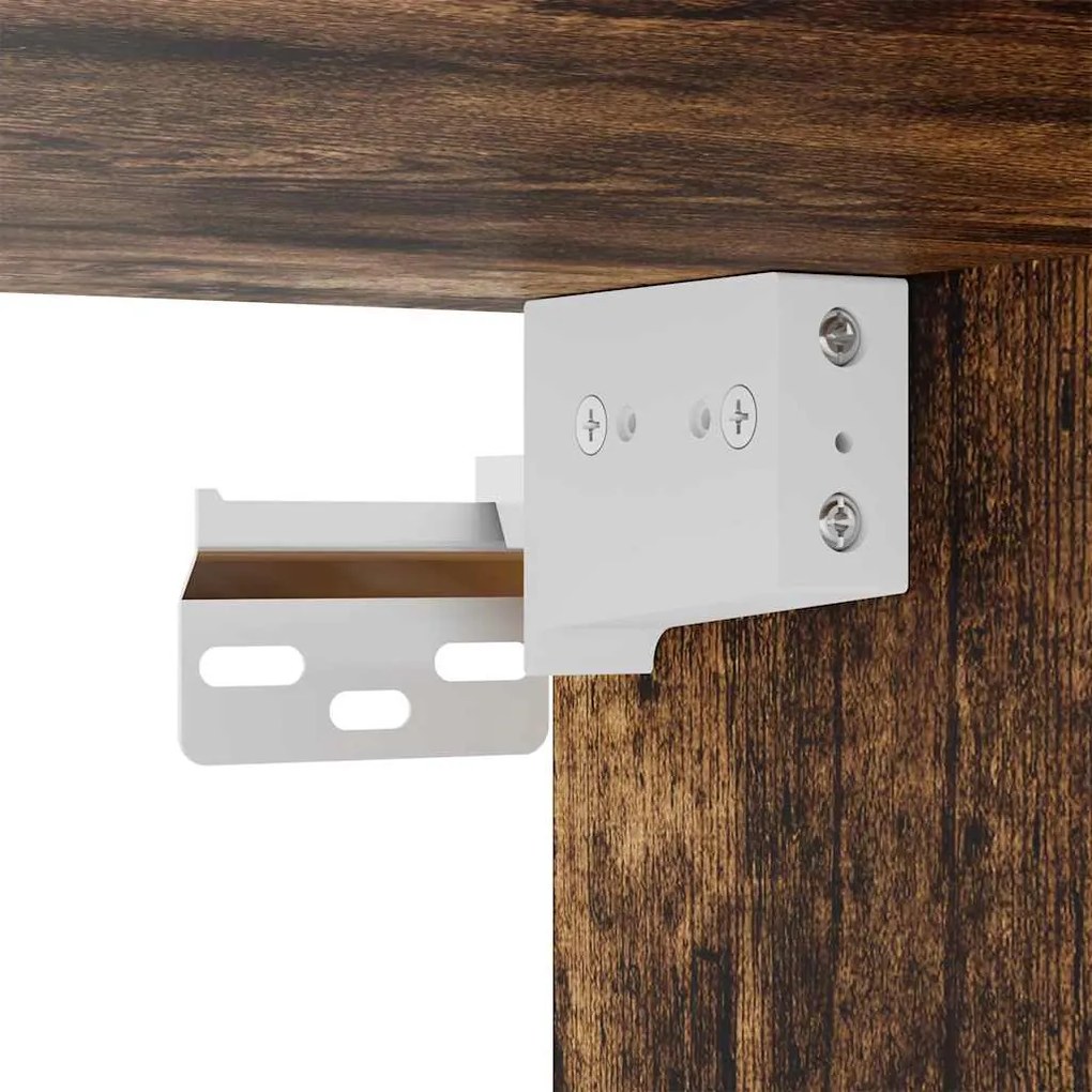 vidaXL füstölt tölgy fürdőszoba fali szekrény tükörrel 60x21x60 cm