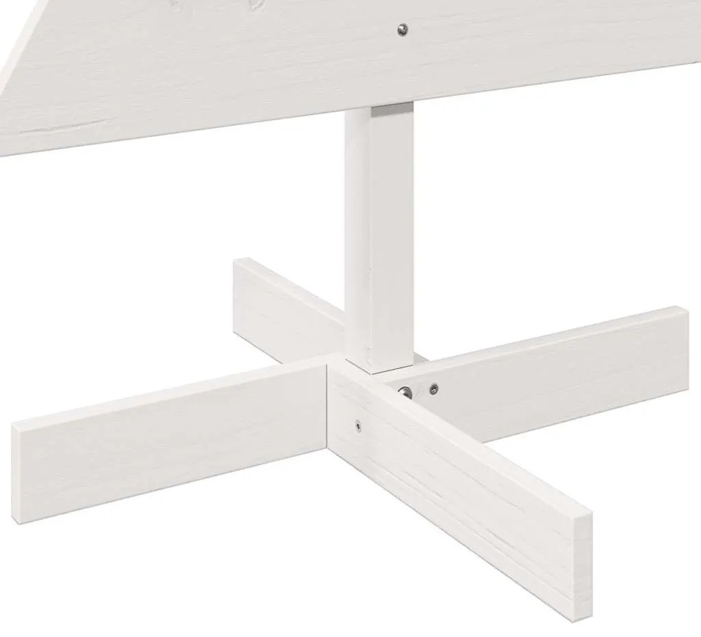 fehér tömör fenyőfa karácsonyfa-dekoráció 120 cm