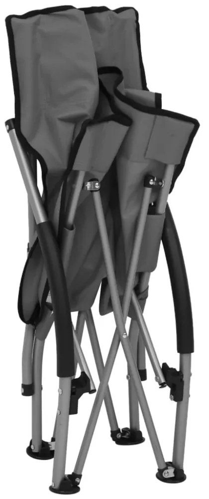 2 db összecsukható szürke szövet strandszék