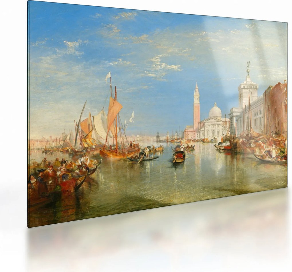 Üveg kép - Joseph Mallord William Turner, Venice the Dogana and San Giorgio Maggiore, reprodukciók (70x50 cm)