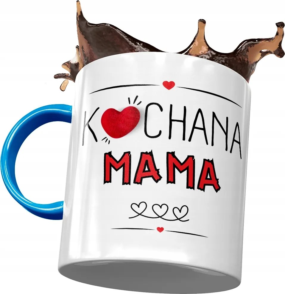 Kék Bögre Anyák napjára Nyomtatott fényképpel