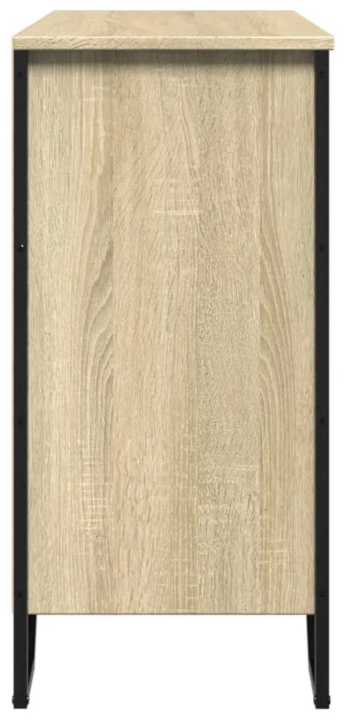 sonoma tölgy színű szerelt fa tálalószekrény 91x35,5x74,5 cm