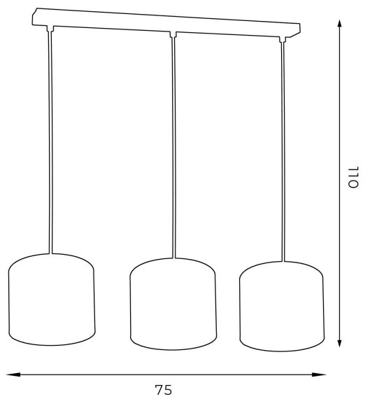 Csillár zsinóron ARDEN 3xE27/60W/230V