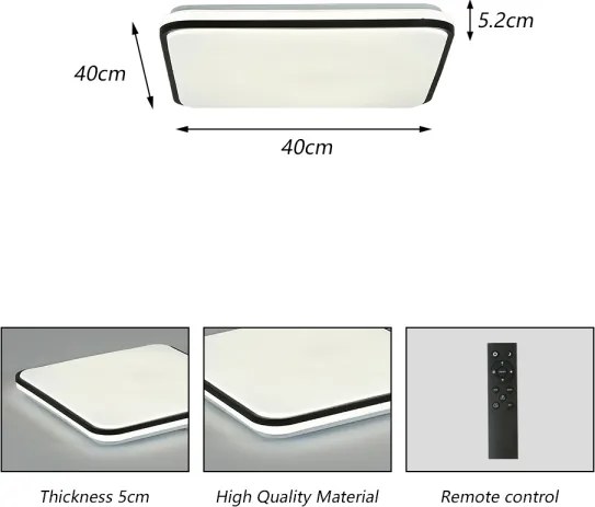 Brilagi - Dimmelhető SMART LED mennyezeti lámpa 24W/230V 43x43 cm Wi-Fi Tuya + távirányító