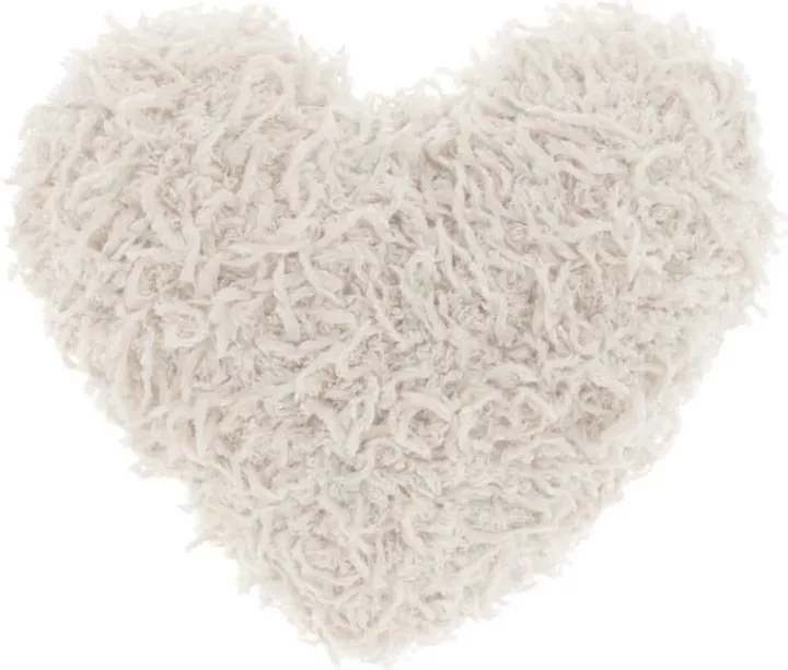 Díszpárna ROMEO HEART 45x45 cm, krémszínű