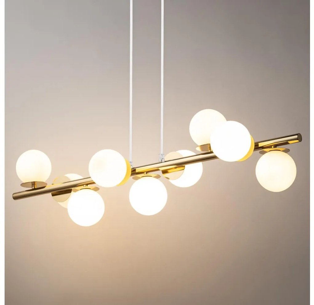 Csillár zsinóron AVOLA 9xG9/12W/230V arany