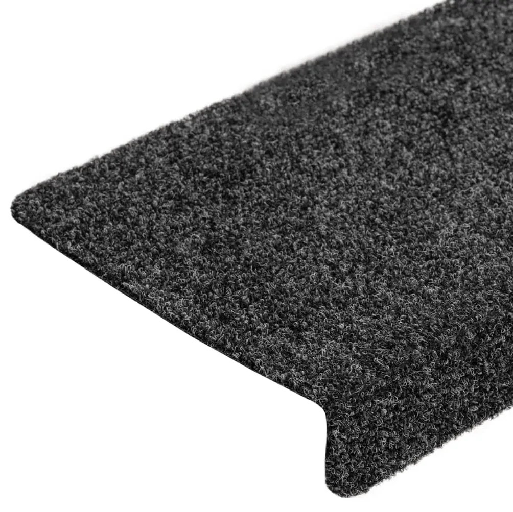 5 db szürke tűlyukasztott lépcsőszőnyeg 65x21x4 cm
