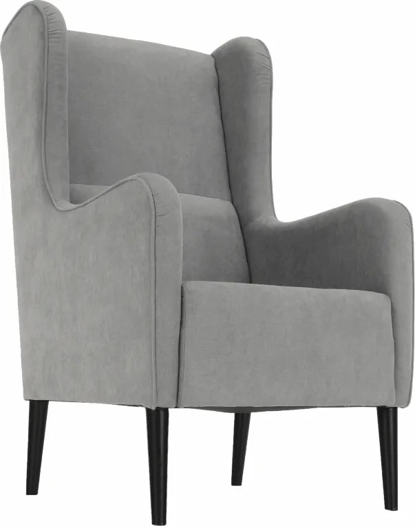 Kényelmes fotel, szürke/fekete, BREDLY