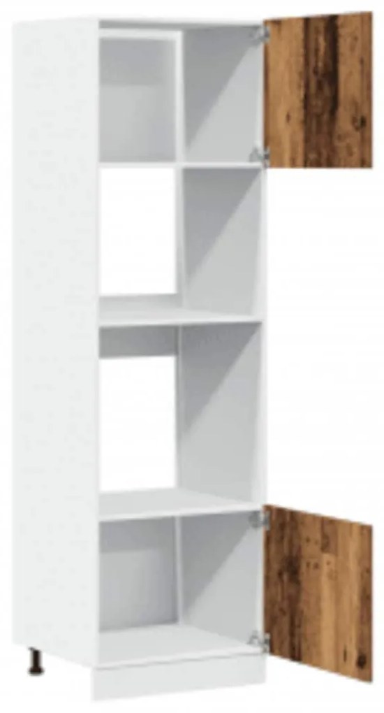 antik fa szerelt fa mikrohullámú szekrény 60 x 57 x 207 cm