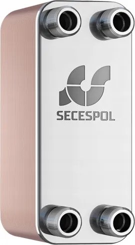 LB31-30-1" egyáramú forrasztott lemezes hőcserélő (csatlakozók: 4 csonk