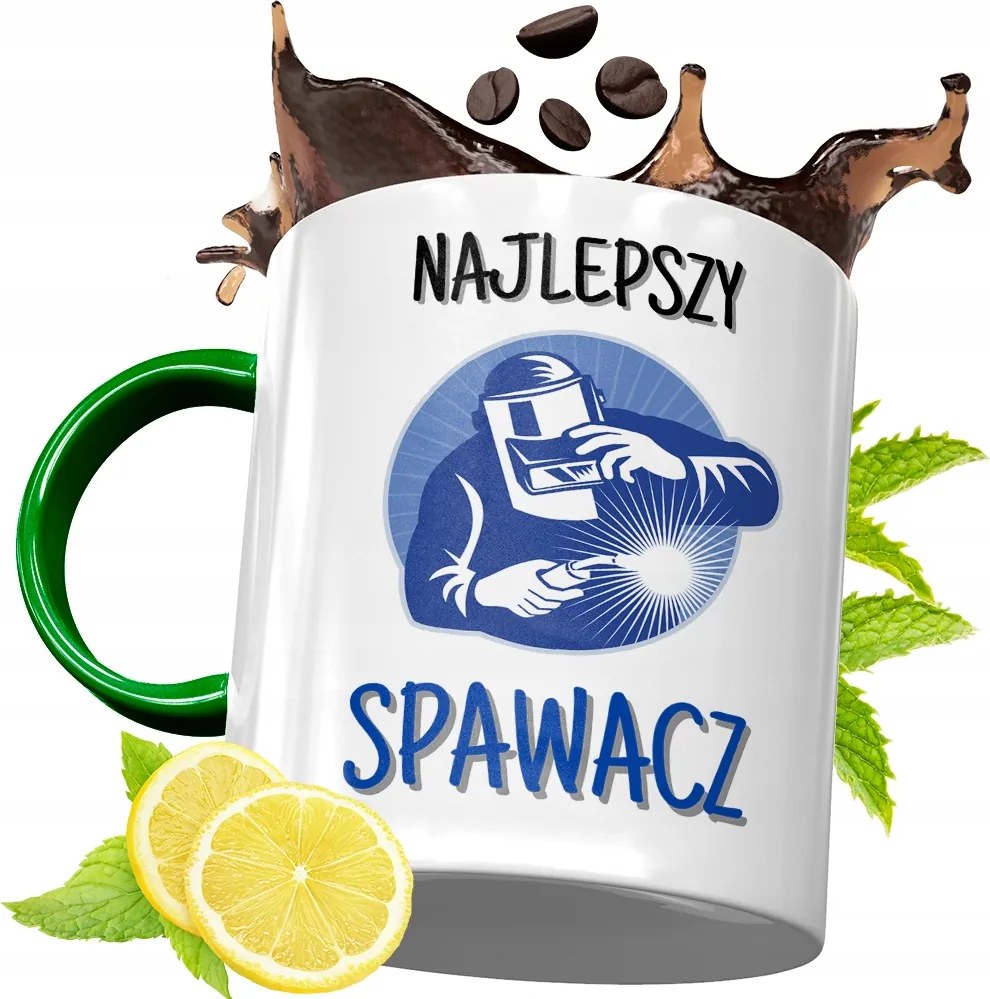 Zöld Bögre Hegesztőnek Születésnapra Ajándék fényképes nyomtatással