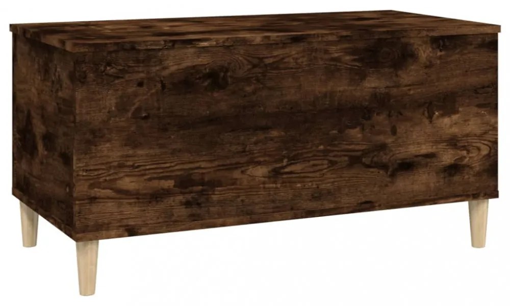füstös tölgy színű szerelt fa dohányzóasztal 90 x 44,5 x 45 cm
