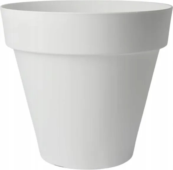 Nagy Virágtartó Kaspó Kerek Otthon Erkély Terasz Kert 39 CM Fehér