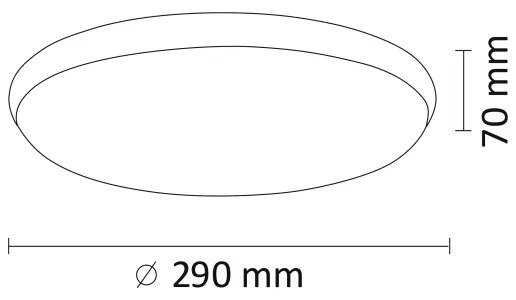 Mennyezeti LED lámpa KERN LED/15W/230V nikkel