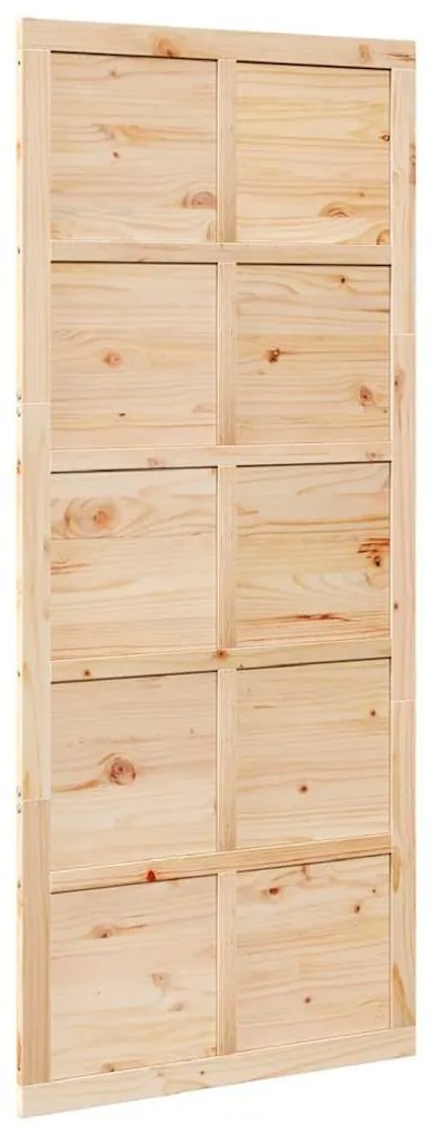 Istállóajtó Barna 100 x 210 cm Tömör fenyőfa