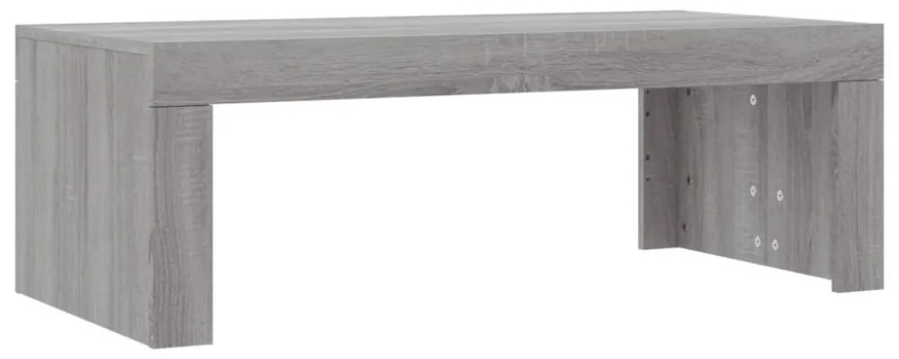 szürke sonoma színű szerelt fa dohányzóasztal 102 x 50 x 36 cm
