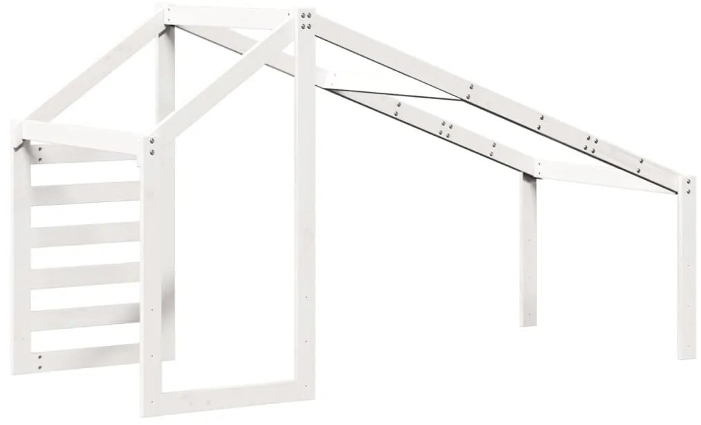 fehér tömör fenyőfa gyerekágytető 188 x 82 x 113 cm