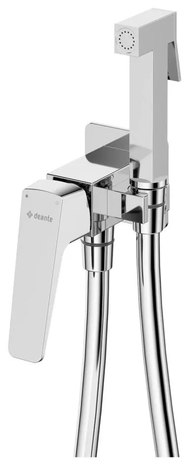 Deante BQL_034M - bidécsaptelep kézizuhannyal, falba süllyeszthető beépítéshez, BLUR, fényes króm