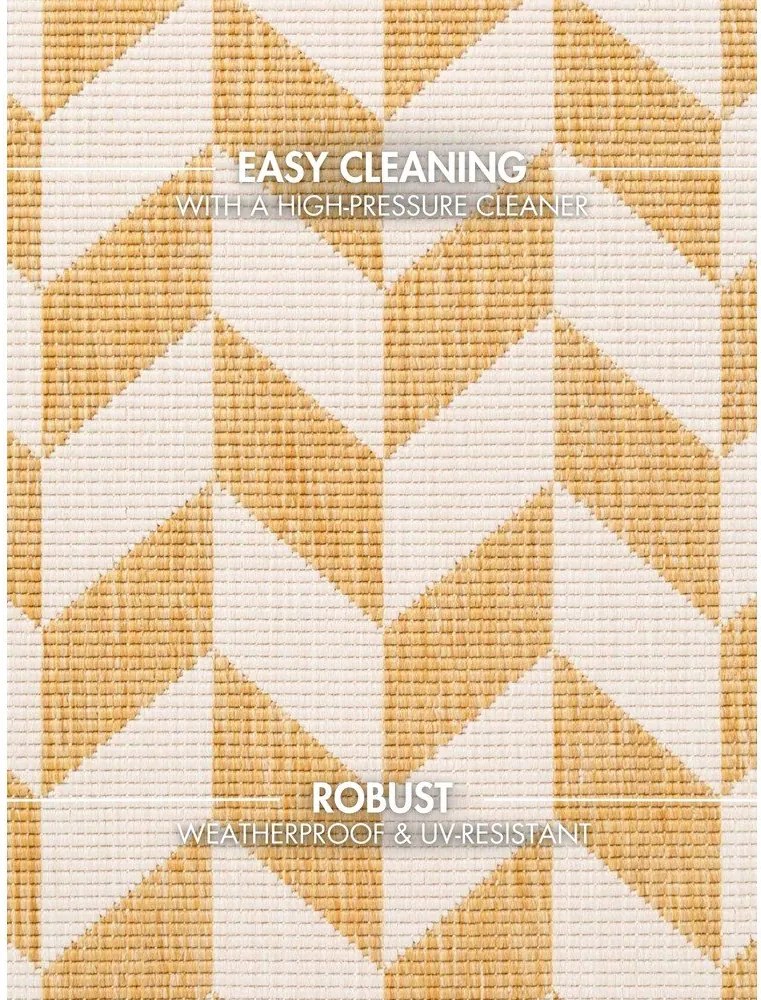 Okkersárga-krémszínű kültéri-beltéri szőnyeg 120x170 cm Haringey Terrick – Ted Baker