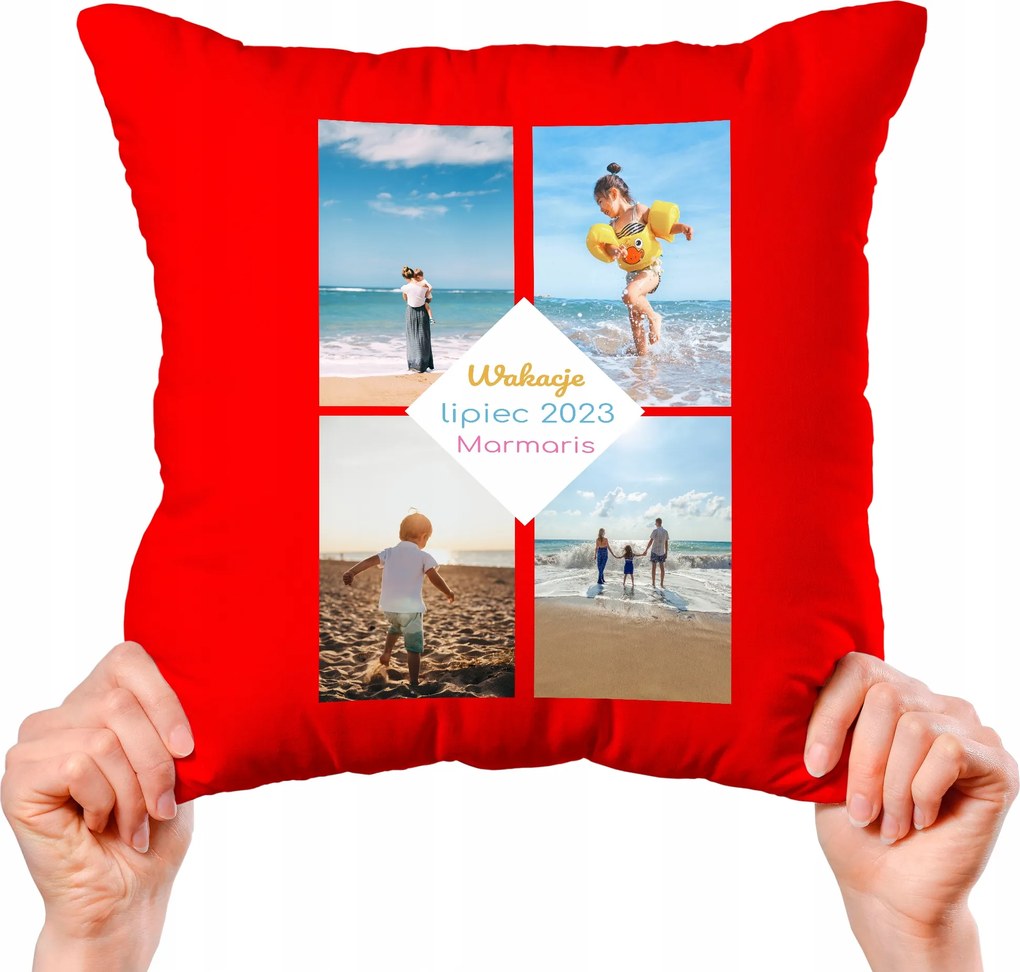 Díszpárna Ajándék Nyaralási Ajándék Az Ön Fotói Fotó Varázsló