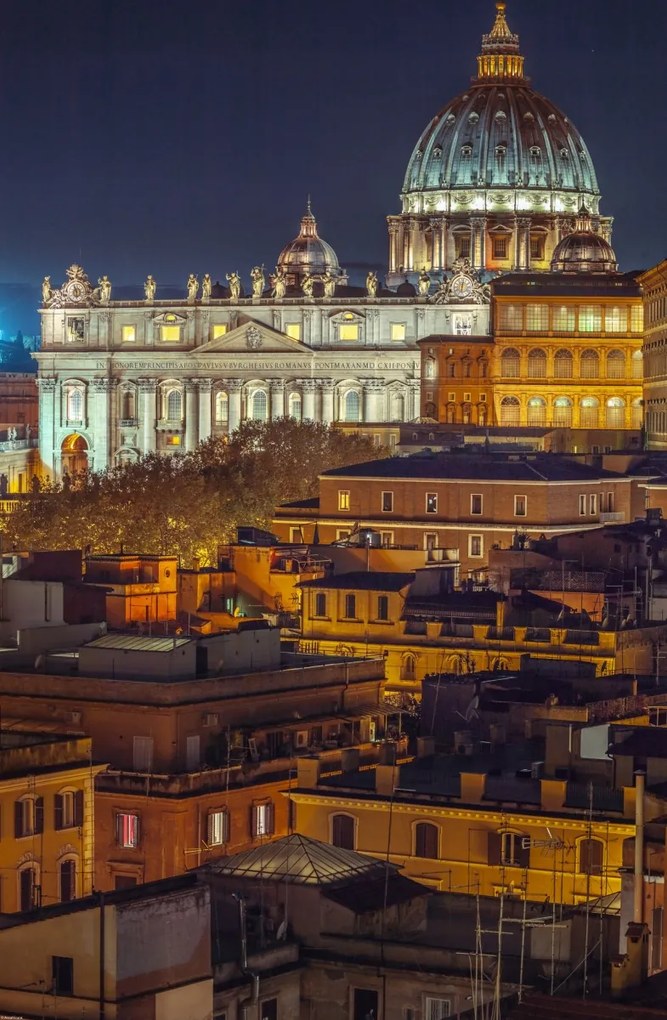 Poszter 53x81cm Vatikán Szent Péter-bazilikával, Assaf Frank