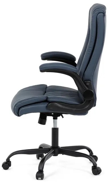 Kék ökobőr irodai szék hintamechanikával. KA-Y344 BLUE