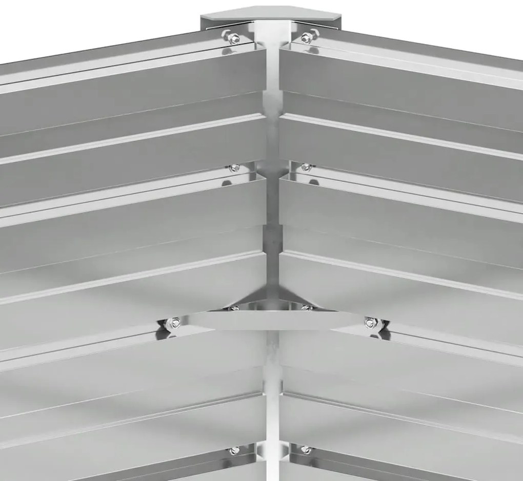 zöld horganyzott acél kerti magaságyás 129 x 129 x 77 cm