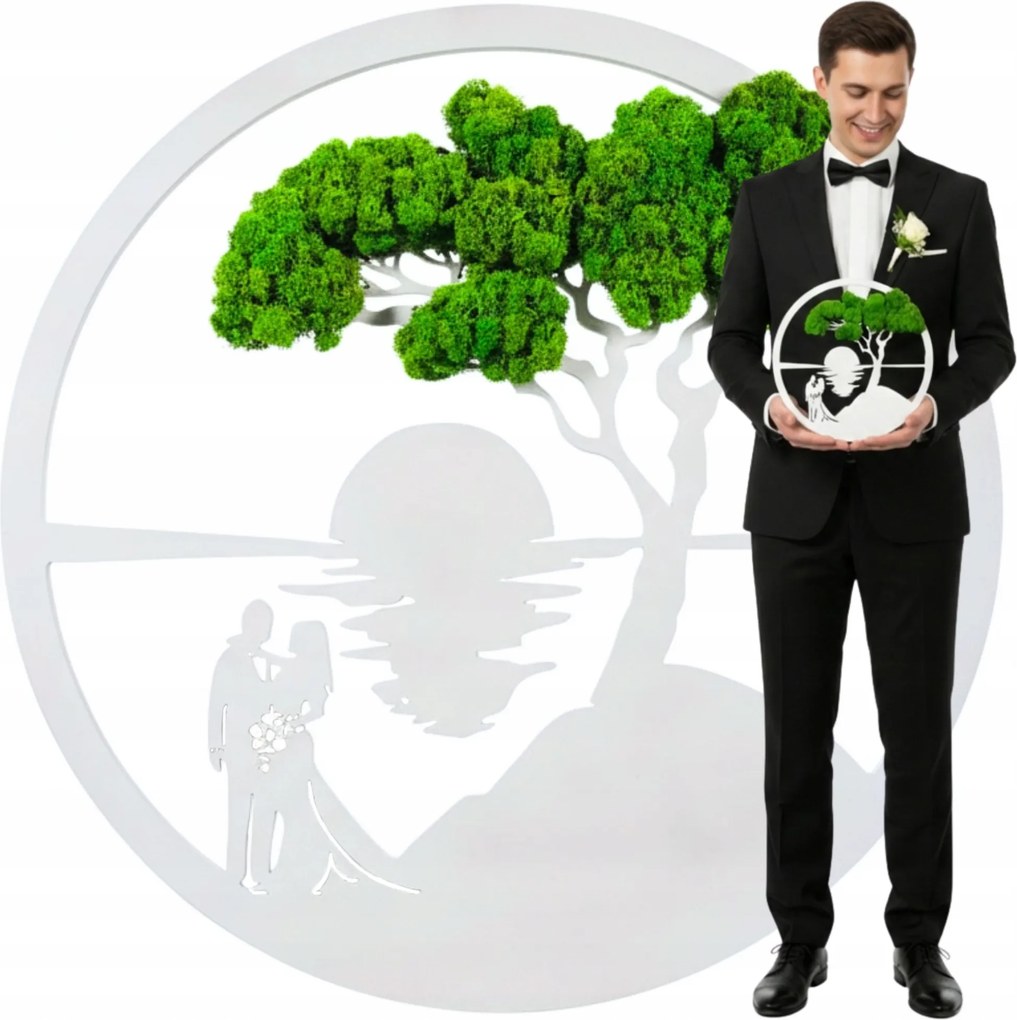 Boldogságfa mohából Kép élő karbantartást nem igénylő moha dekoráció