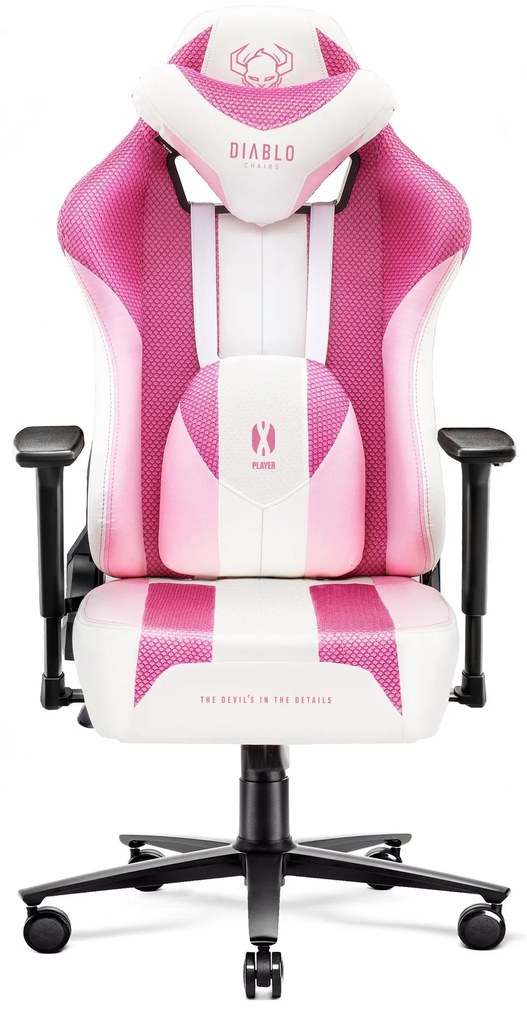 Diablo X-Player 2.0 szövet gamer szék Átlagos méret: Marshmallow Pink/Rózsaszín