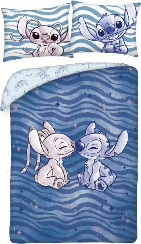 Ágyneműhuzat Disney Stitch &amp; Angel kiss