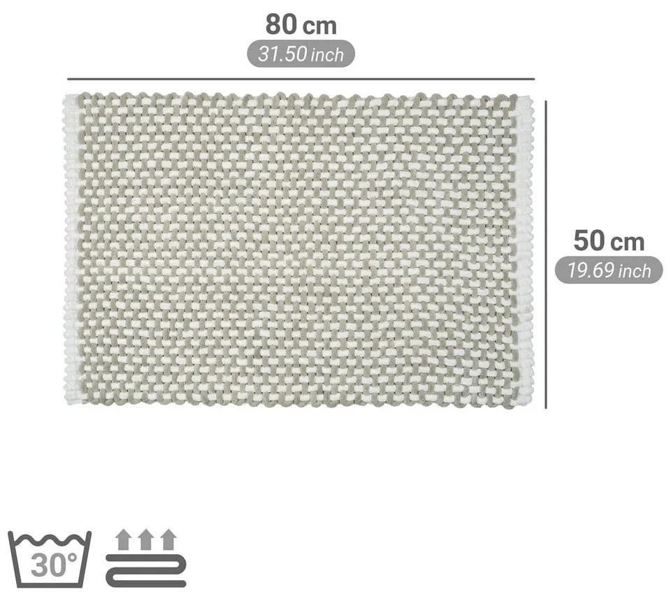 Bézs textil fürdőszobai kilépő 50x80 cm Covelo – Wenko