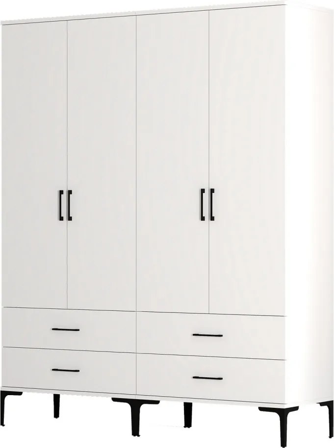 Kumsal gardróbszekrény, fehér, 160 cm – TR845HCT5488