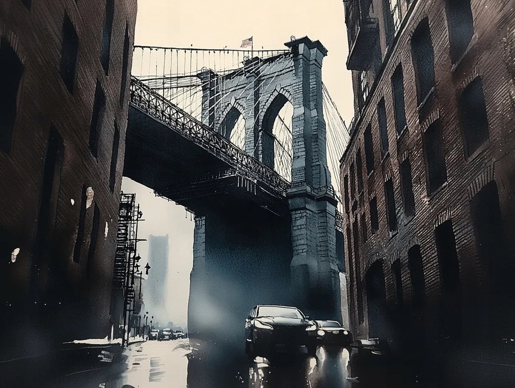 Canvas Vászonkép New York Brooklyn Híd 80x60