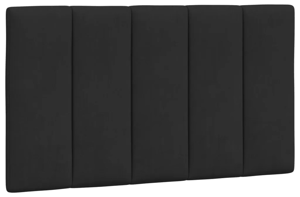 fekete bársony ágykeret LED-világítással 80 x 200 cm