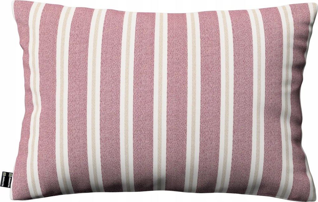 Párnahuzat 60x40 piros-bézs csíkos