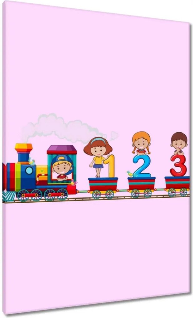 Vászonkép 70x100 Számvonat Számok