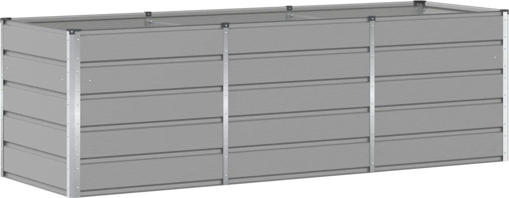 vidaXL Növénytartó Világosszürke 240 x 80 x 75 cm Acél