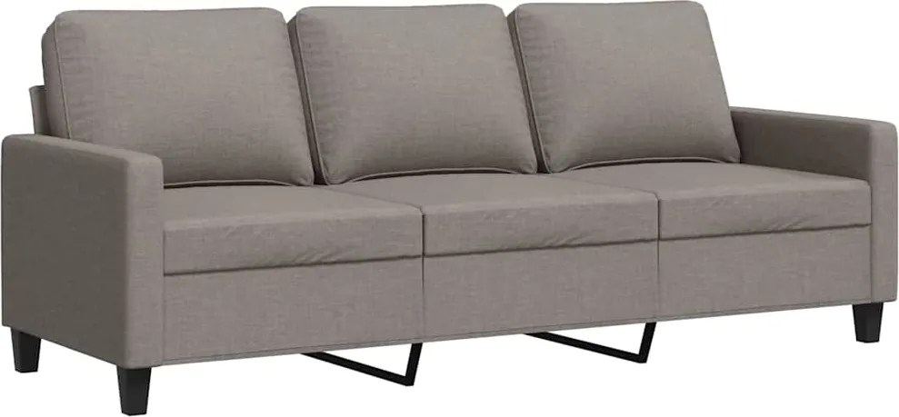 vidaXL 3 személyes fekete szövetkanapé 180 cm