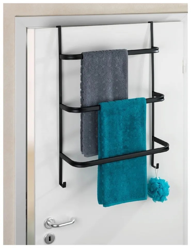 Towel Holder Black fekete törölközőtartó, 21 x 54 cm - Wenko