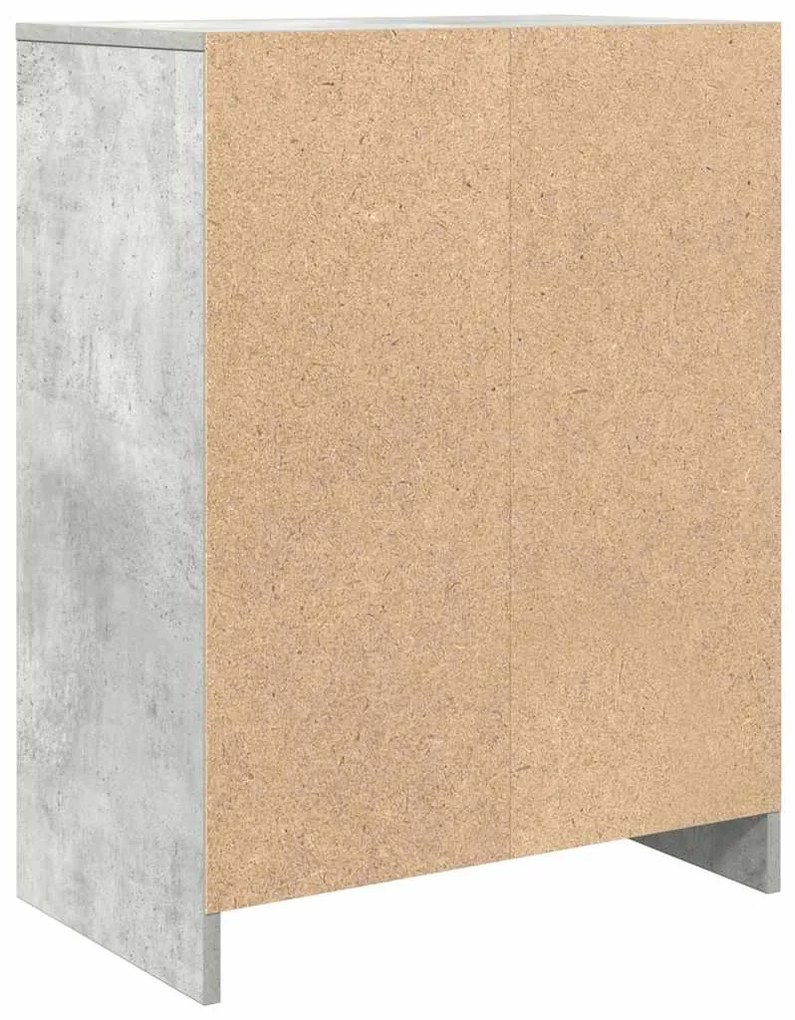 betonszürke szerelt fa tálalószekrény 57x34x76 cm