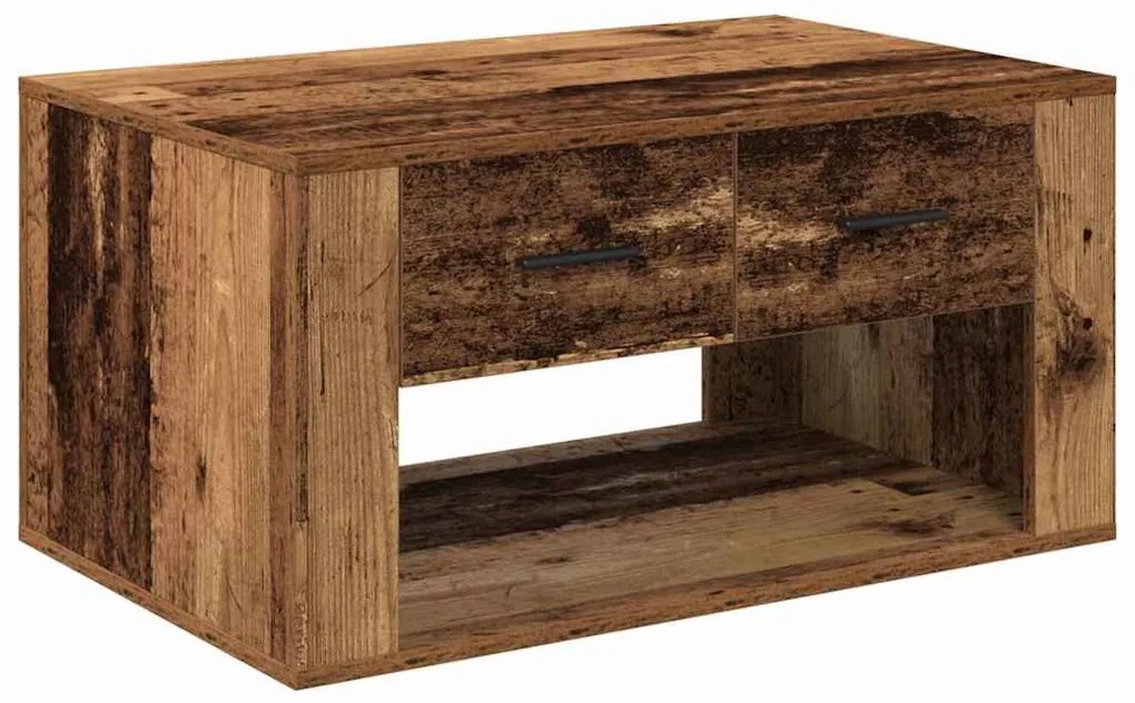 Dohányzóasztal fiókkal Öreg fa 80 x 50 x 40 cm Faanyag