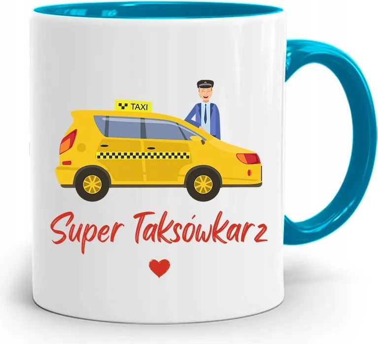 Kék Bögre Taxisofőrnek Szuper Taxisofőr fényképes nyomattal