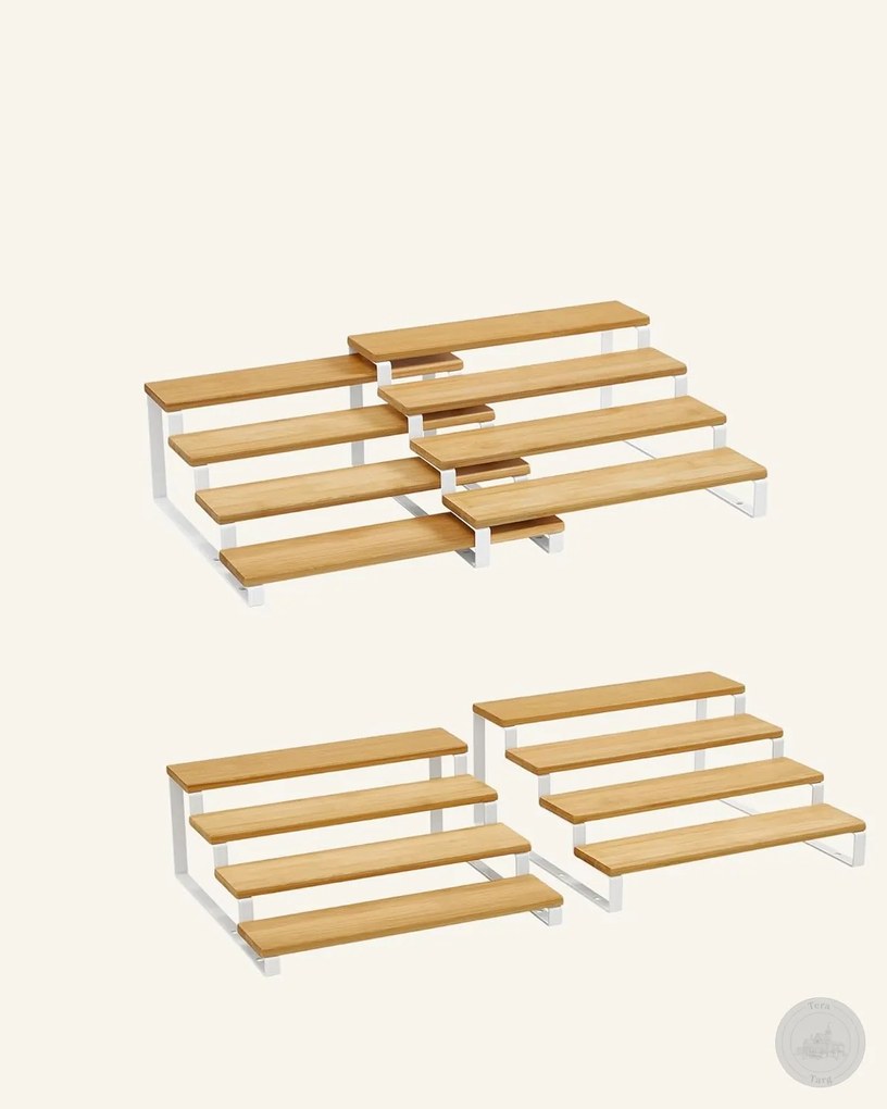 2 db-os fűszertartó polc szett konyhai rendszerező helytakarékos szekrény