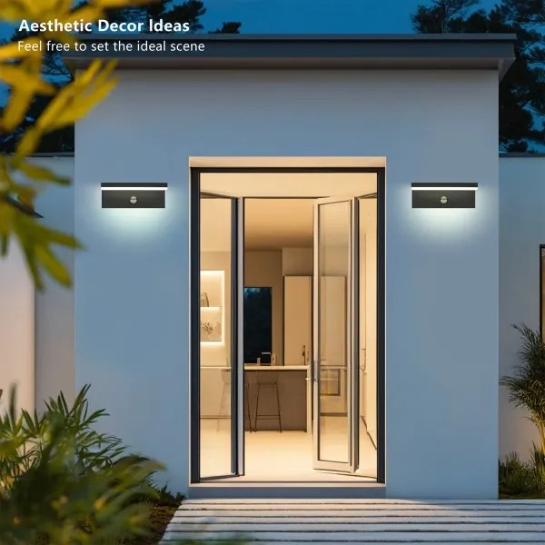 Brilagi-LED kültéri fali lámpatest érzékelővel TESSI LED/10W/230V fekete IP54