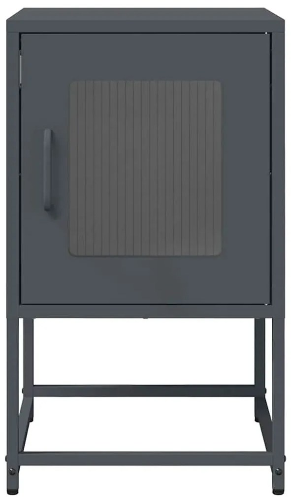 Antracit hidegen hengerelt acél éjjeliszekrény 36x39x60,5 cm