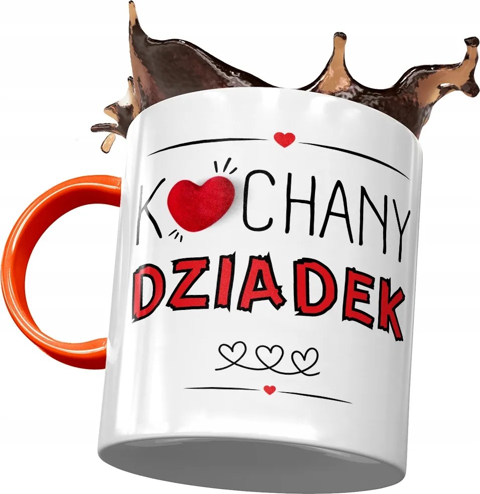 Narancssárga bögre Nagypapa napja Nagypapa ajándék nyomtatott fényképpel